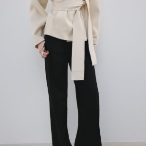 Spodnie garniturowe z wysokim stanem