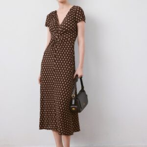 Sukienka midi z nadrukiem