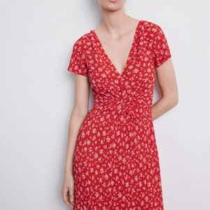 Sukienka midi z nadrukiem