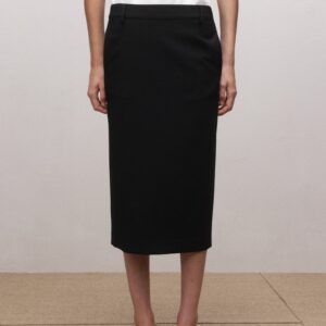 Spódnica midi z mieszanki wełny